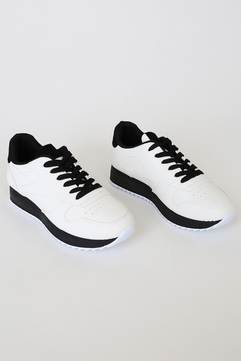 Collette White and Black Sneakers