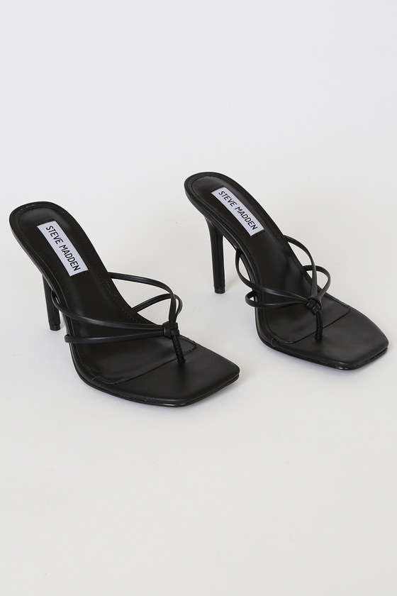 steve madden black sandals heels