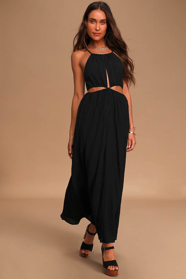 white christmas dresses Taylor Black Tie Back Mini Dress - US 12 main image 1