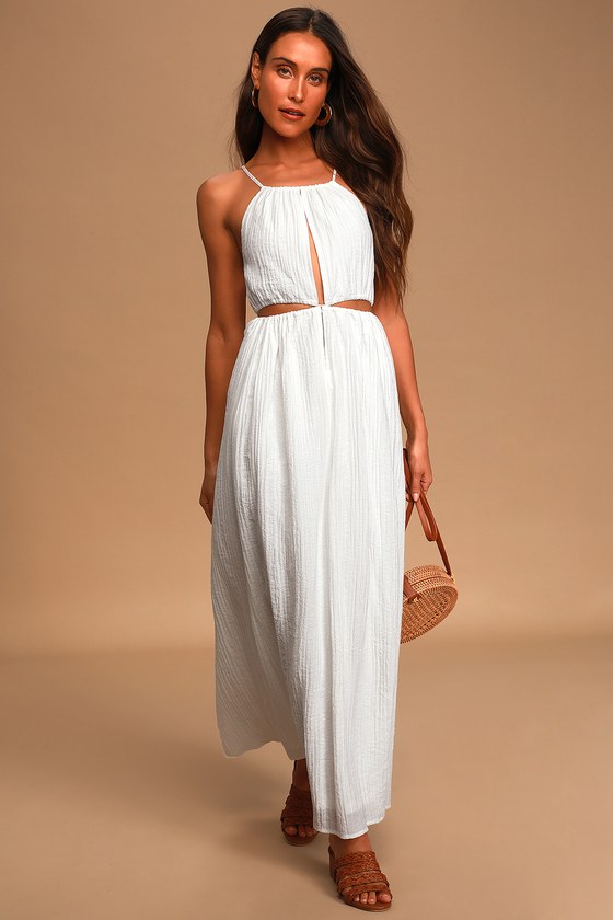 maxi dress with back cut out