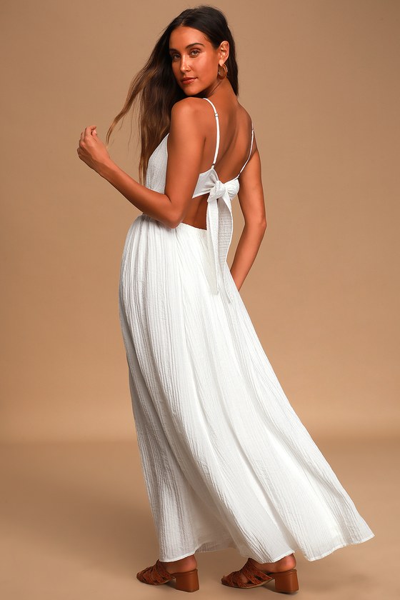 white dress back cut out