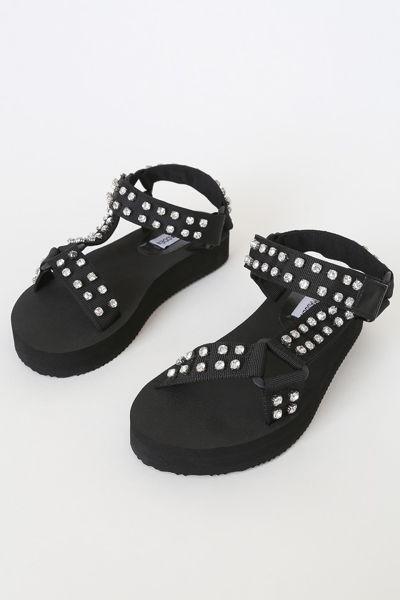 steve madden women's henley rhinestone sport sandals