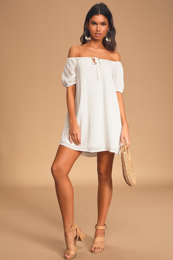 oh so fresh mini dress white