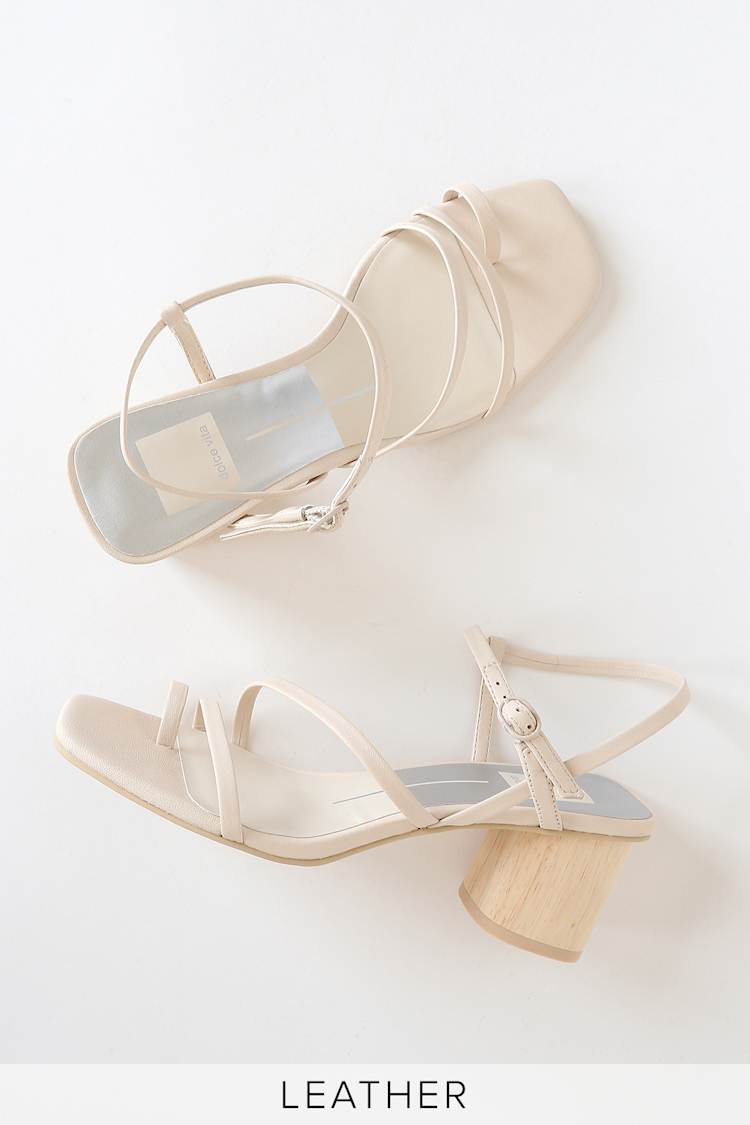 Dolce Vita Zyda - Ivory High Heel Sandals - Block Heels - Lulus