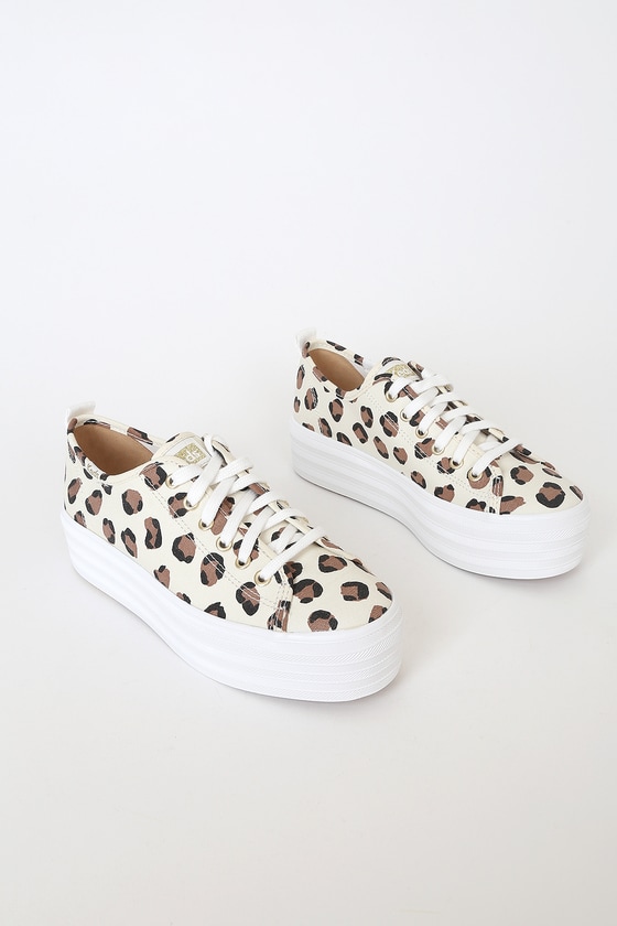 cream platform sneakers