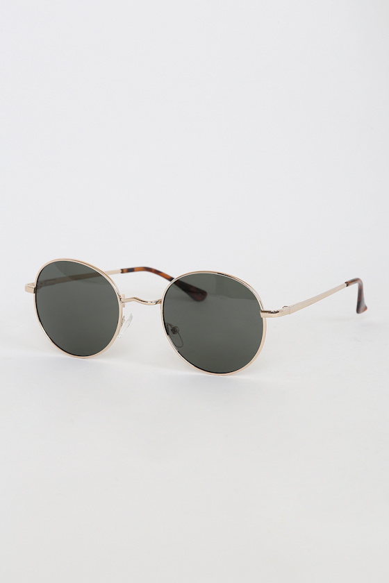 Motivation Gold Round Sunglasses 2