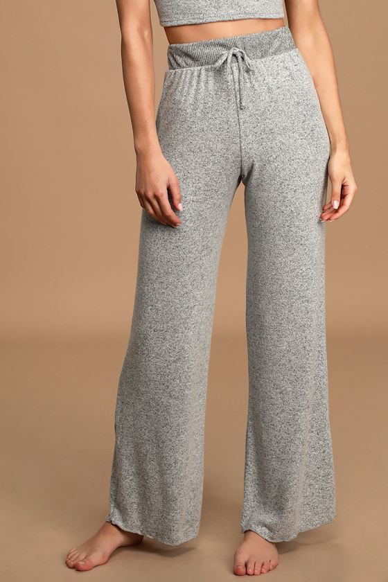 Be Cozy Heather Grey Drawstring Lounge Pants 2