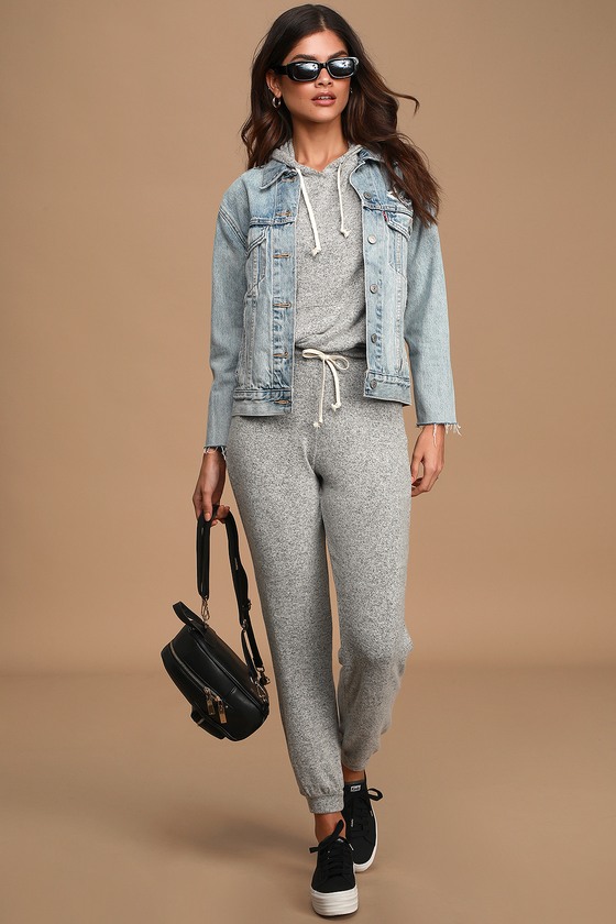 grey drawstring joggers