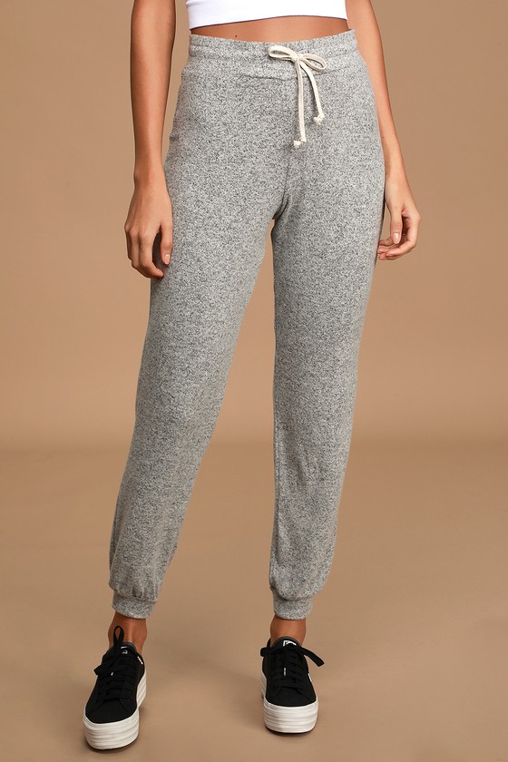 Heather Grey Joggers - Drawstring Joggers - Trendy Jogger Pants