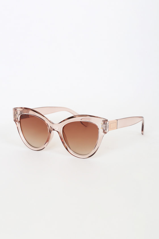 brown transparent sunglasses
