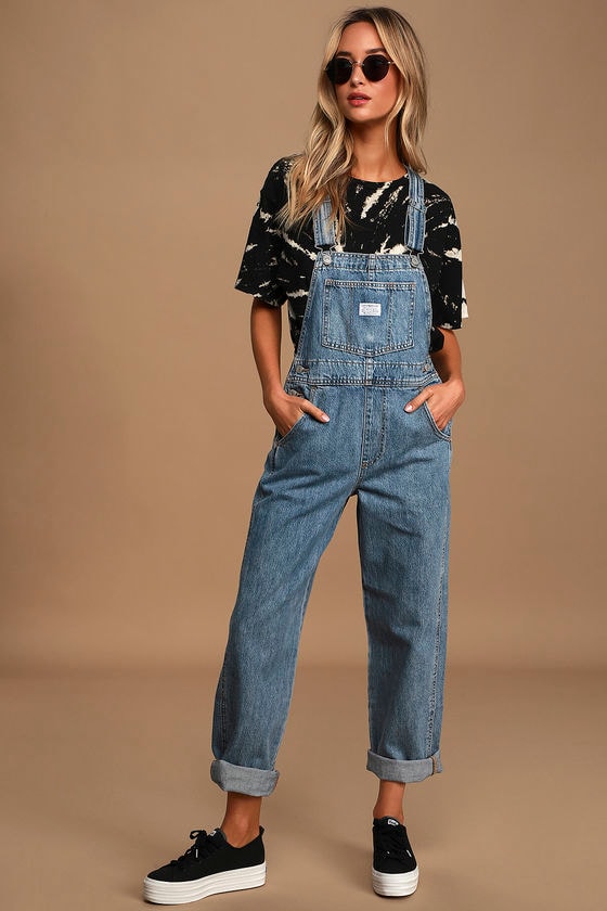 vintage denim overalls