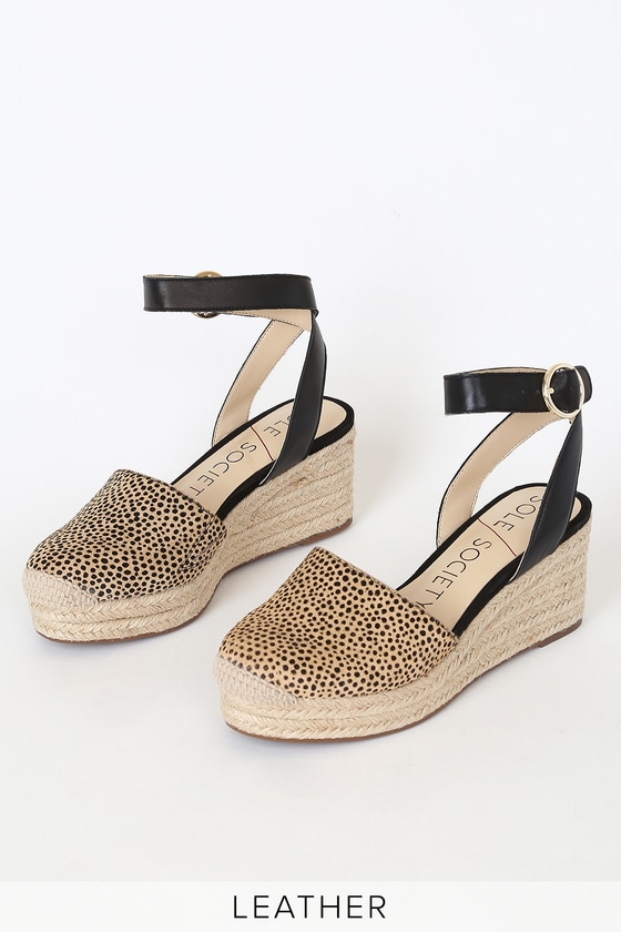 Sole Society Channing - Cheetah Print Wedges - Espadrille Wedges - Lulus