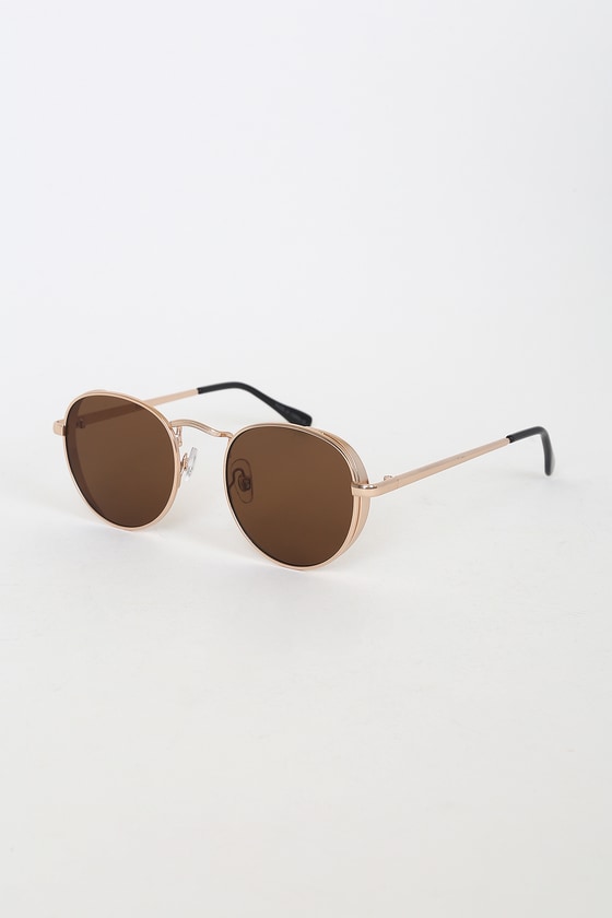 Gold deals side sunglasses