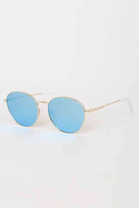 Le Specs Horus Alt Fit - Gold Sunglasses - Mirrored Sunglasses