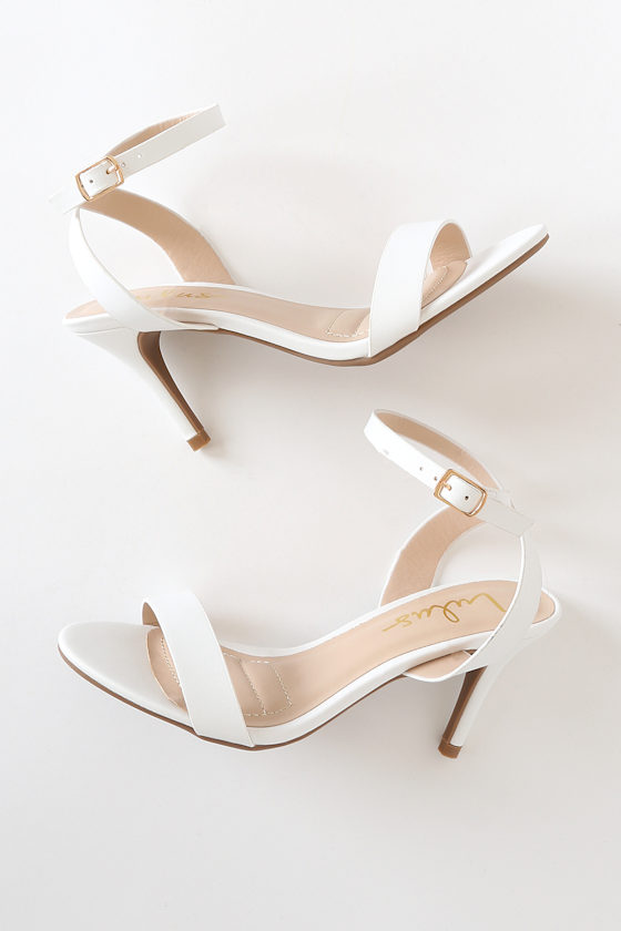 Off White Strappy Heels Online Shop, UP 