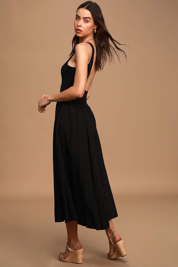 free people black dress