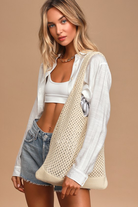 WOMEN FASHION Bags Shopper Crochet Beige Single discount 69% NoName Shopper 