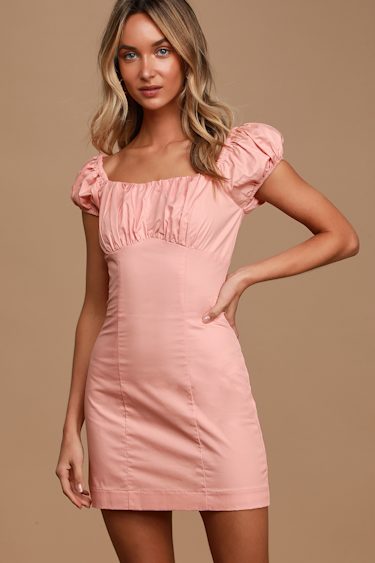 light pink prom dresses near me Sweet Off The Shoulder A-Line Pink Prom Dress