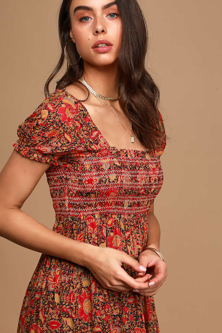 open lace back dress Free People Women's Wisteria Maxi Dress, Pop Combo, Orange, Floral, S at  Amazon Women's Clothing store main image 1