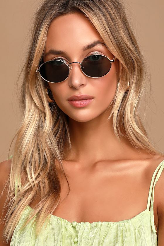Poseidon Black and Gold Oval Sunglasses 1