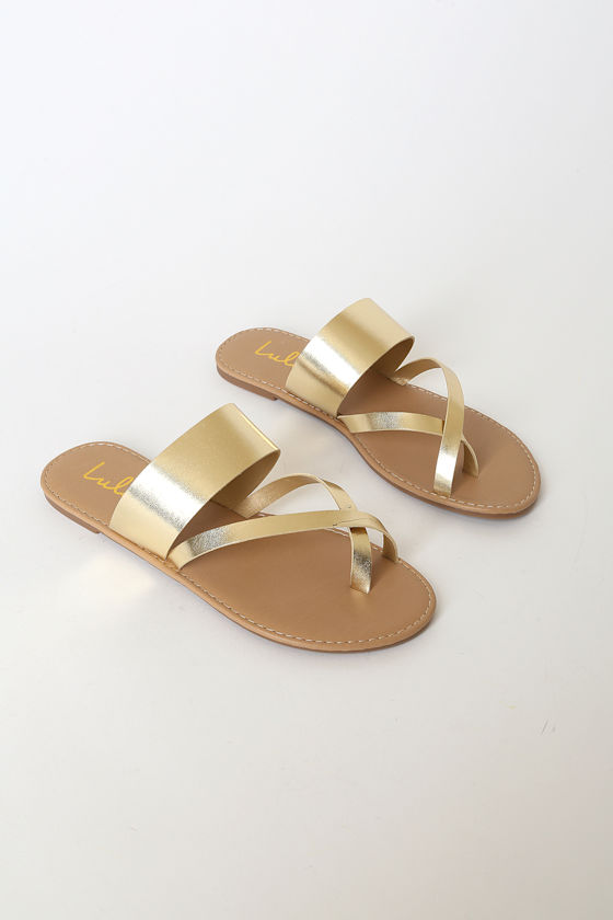 Bfb - Gold Flat Sandals main image 0