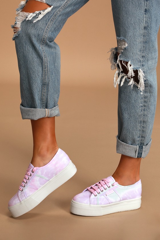Superga 2790 Fantasy - Violet Tie-Dye Sneakers - Platform Sneaker - Lulus