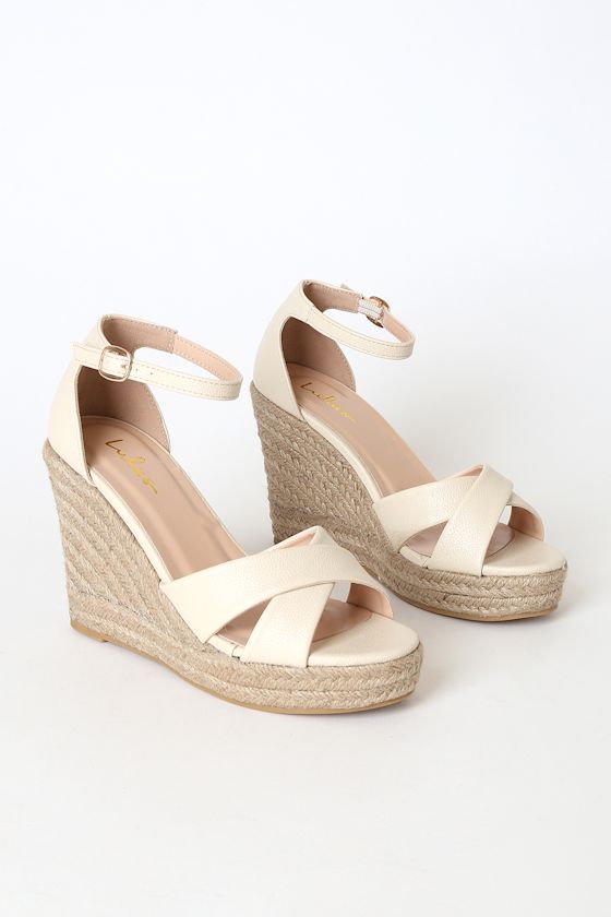 bone colored wedges