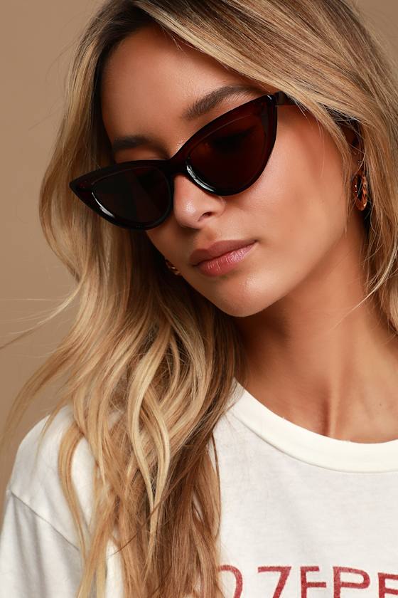 Cute Brown Sunglasses CatEye Sunglasses Tortoise Sunglasses Lulus