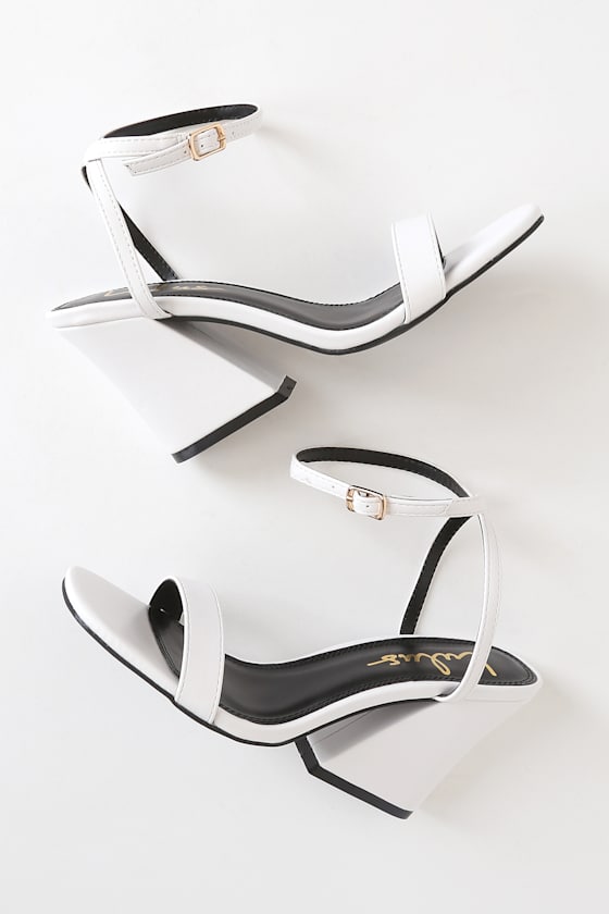 Jadeyn White High Heel Sandals 3