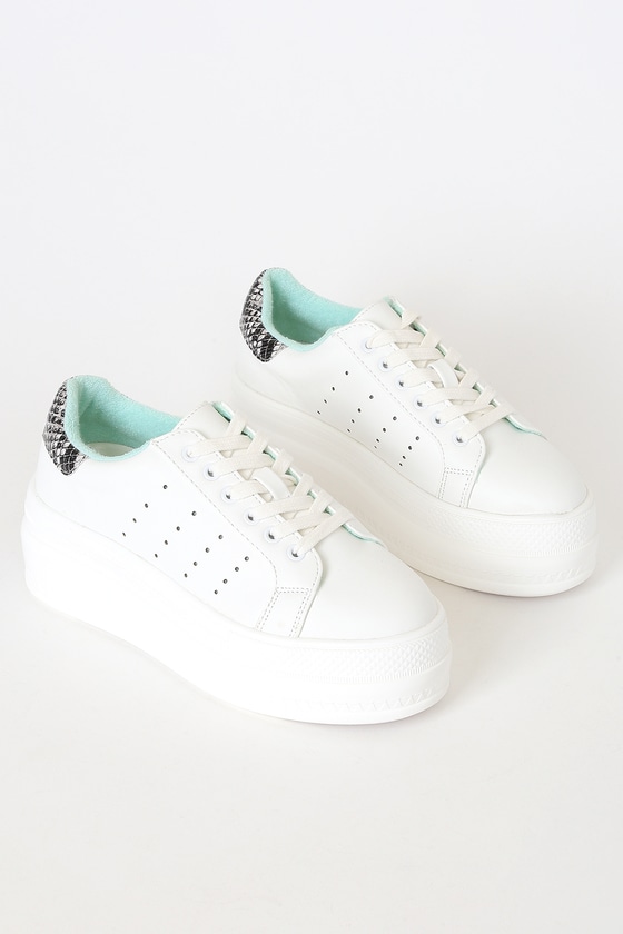 madden girl white platform sneakers