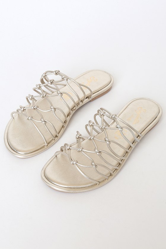 seychelles gold sandals