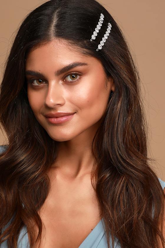 Silver Hair Pin Set Rhinestone Hair Pins Dual Hair Pins Lulus