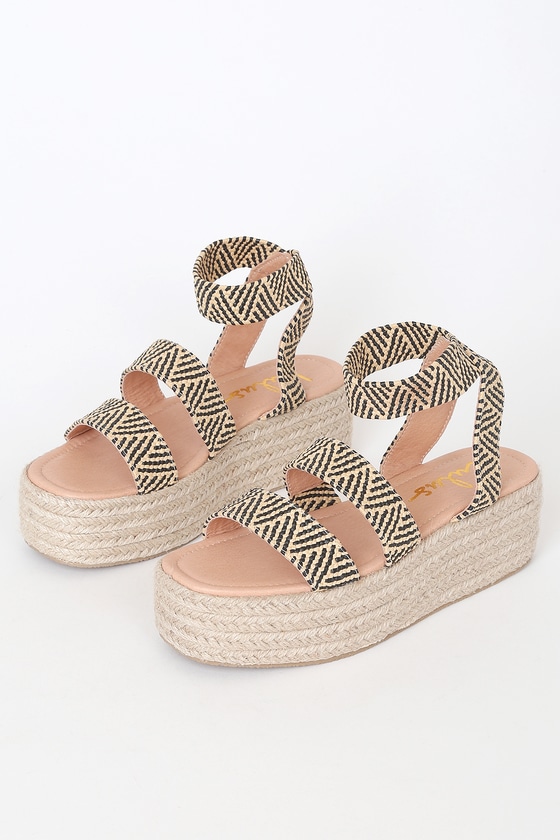 tan espadrille flatform sandals