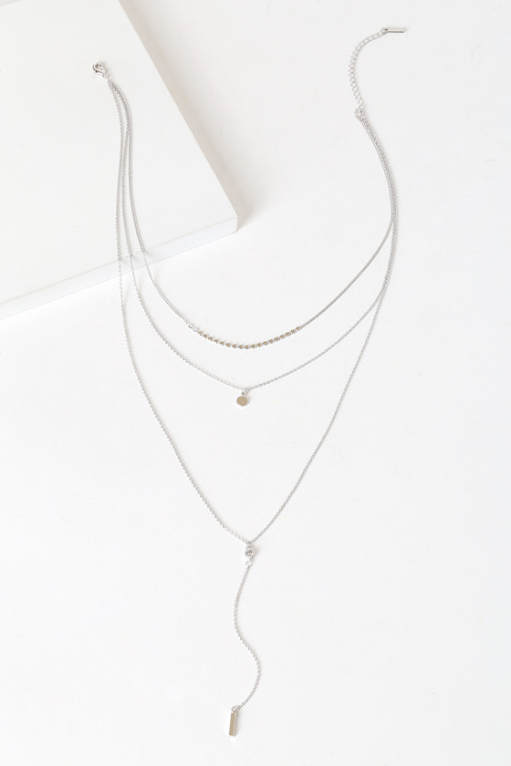 Coretta Layered Silver Necklace 3