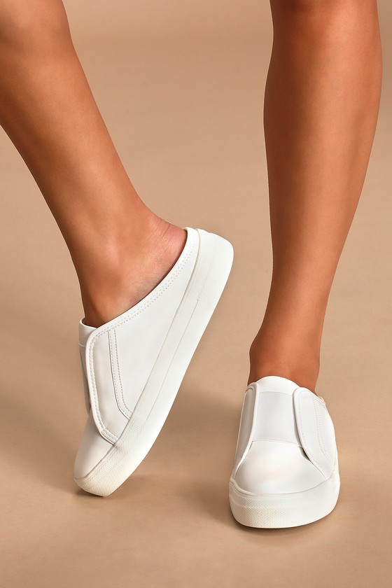 backless white sneakers