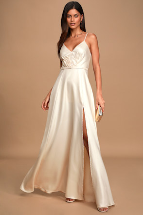 Lovely Cream Dress - Maxi Dress - Pleated Sleeveless Dress - Lulus