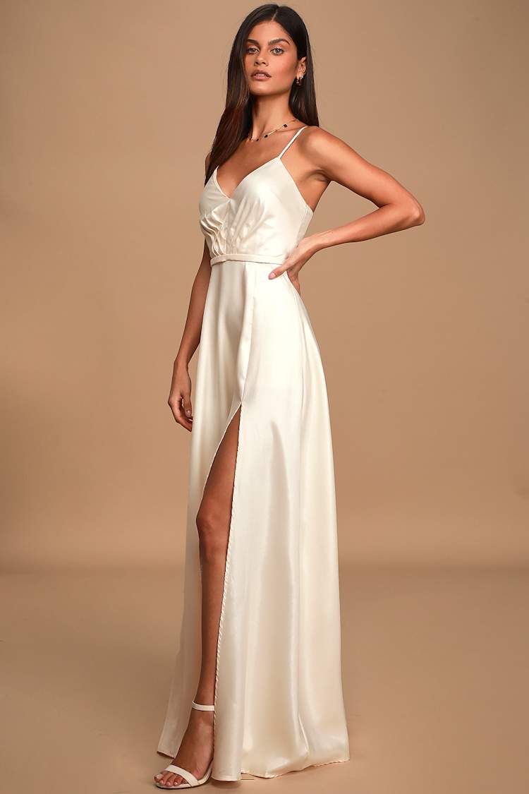 Lovely Cream Dress - Maxi Dress - Pleated Sleeveless Dress