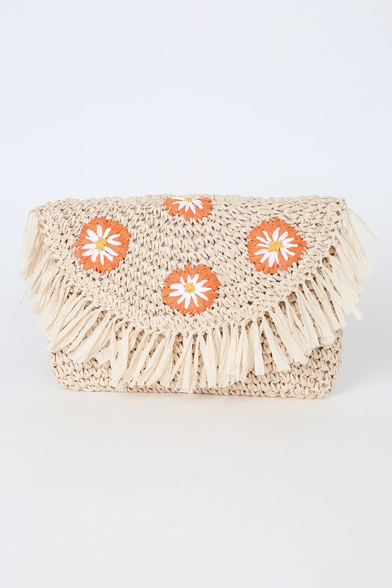Cute Natural Clutch - Woven Clutch - Raffia Clutch - Lulus