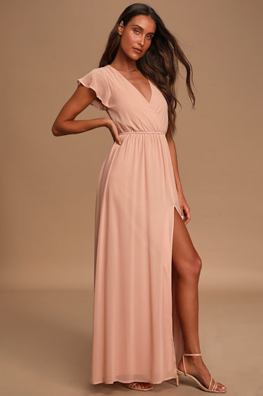 Lost in the Moment Blush Maxi Dress