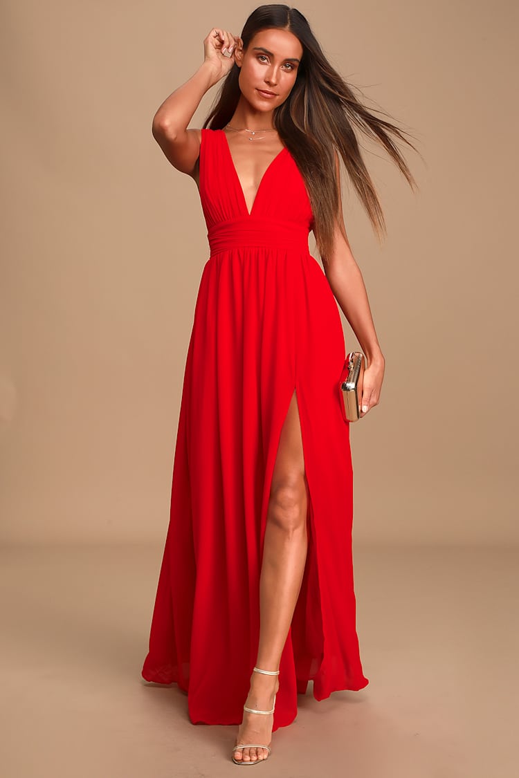 Berouw Leninisme Aktentas Red Gown - Maxi Dress - Sleeveless Maxi Dress - Lulus