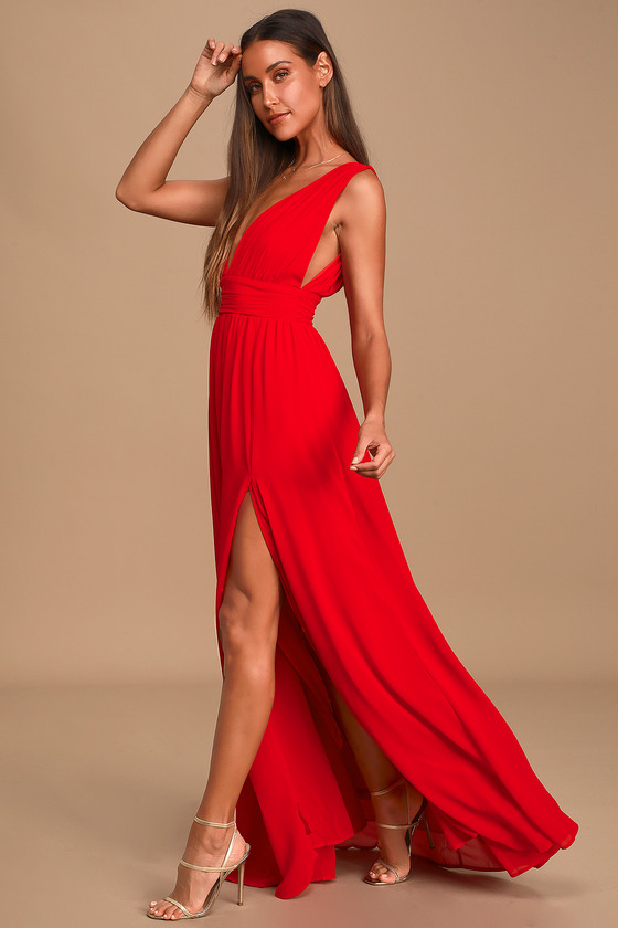 Wine Red Maxi Dress - Sequin Maxi Dress - Mermaid Dress - Lulus