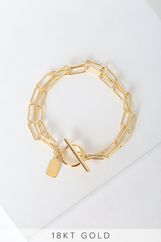 Hallie 18k Gold Chain Bracelet 2