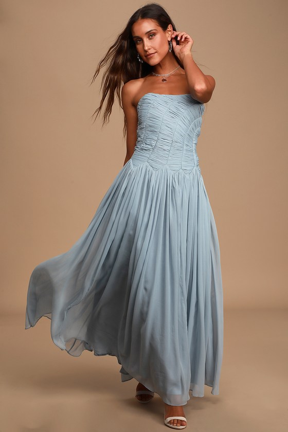 dusty blue bridesmaid dresses lulus