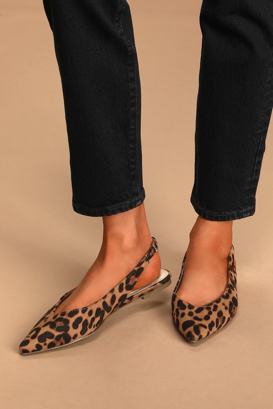 slingback leopard flats