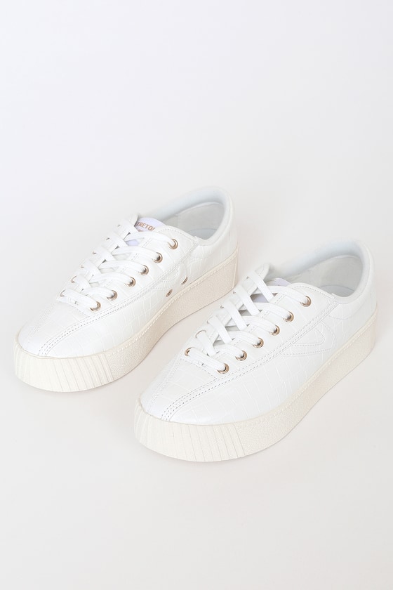 crocodile white sneakers