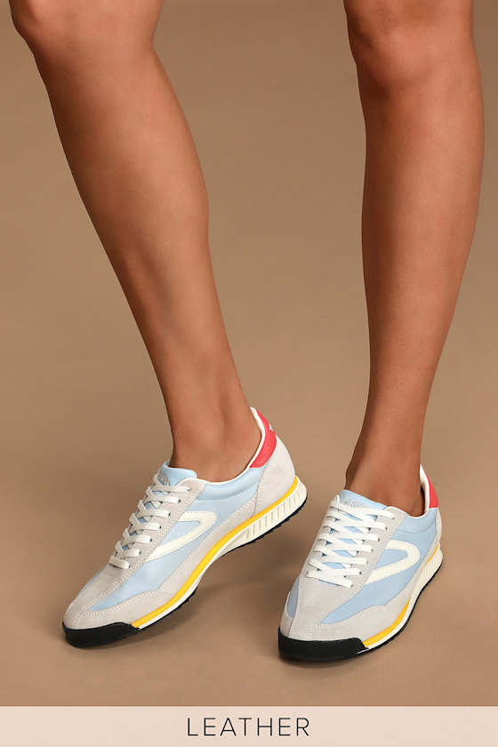 Rawlins 2 Bianco Blue Multi Suede Leather Sneakers 1