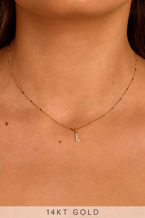 Small l on sale necklace