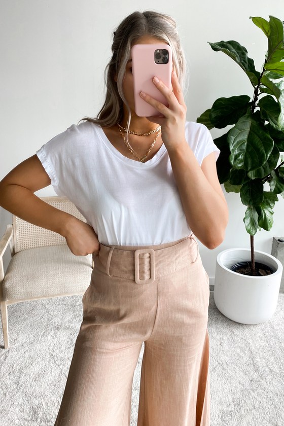 high waisted blush pants