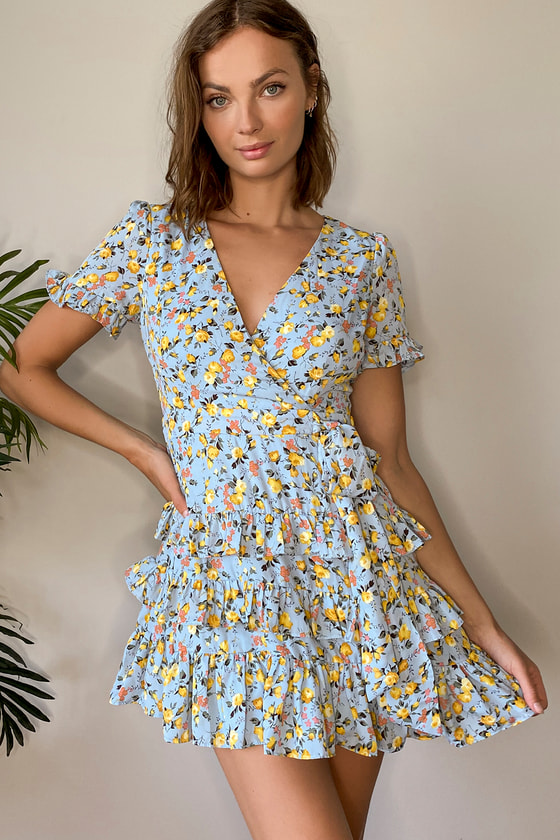tiered ruffle mini dress