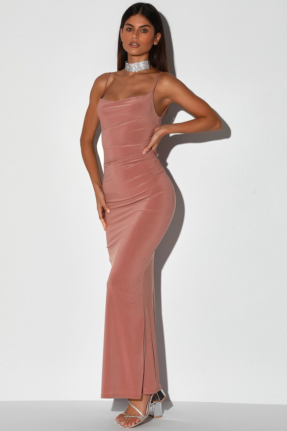 dark rose maxi dress